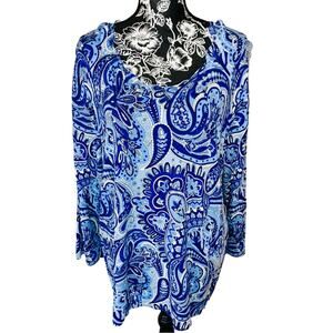 Blue Paisely Talbots Sweater